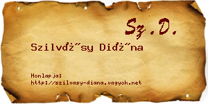 Szilvásy Diána névjegykártya