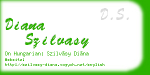 diana szilvasy business card